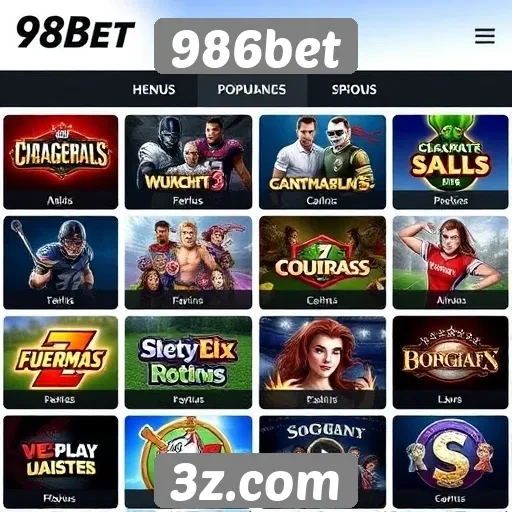 Jogos populares disponíveis no 986bet
