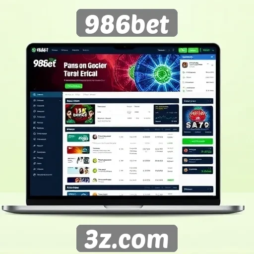 Interface e experiência do usuário no site 986bet